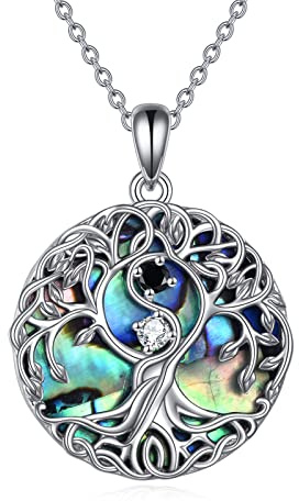 YFN Tree of Life Necklace Sterling Silver Celtic Tree of Life Pendant Jewelry Gifts for Women Men Girls