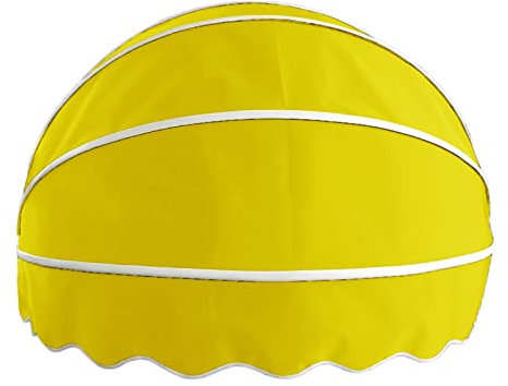 LXHONG Toldo De Puerta Cúpula, Toldo De Puerta Hemisférico Telescópico Abatible, para Decoración De Pérgola Porche, Fácil De Instalar (Color : Yellow, Tamaño : 120cm)