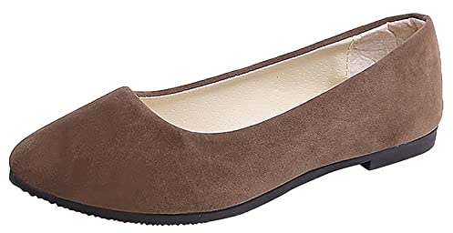 Women Slip On Flat Comfortable Walking Ballerina Shoes, Ladies UK Cute Ballet Shoes Pointed Toe Flat Pumps Slip On Loafers Ladies Ballet Ballerina Dolly Shoes UK Size
