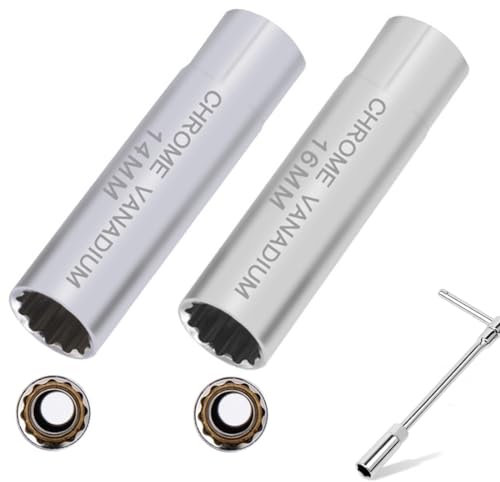 JTUYPT 2 Pcs Clé à Bougie d'allumage Extra-Mince pour Les Voitures et Les Motos