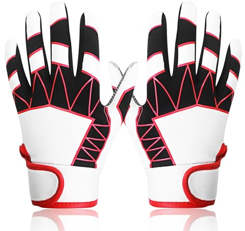 Gants de frappe de baseball pour jeunes, gants de frappe, softball pour enfants, garçons et filles, super adhérents pour une expérience de jeu améliorée
