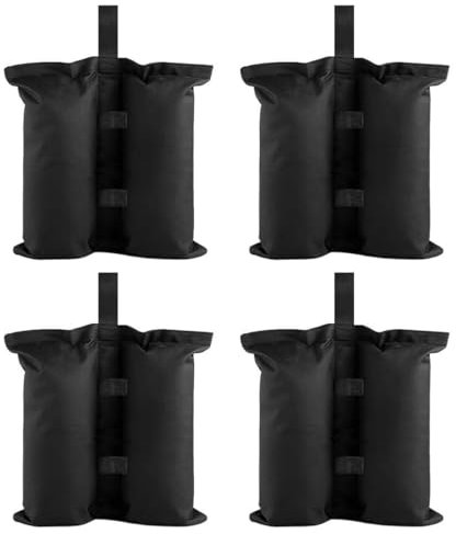 QOCUILC 4 sacs de lestage pour tente ou pavillon – 33x35 cm, tissu Oxford 600D, avec piquets, pour stabiliser au jardin, plage, camping ou événement extérieur