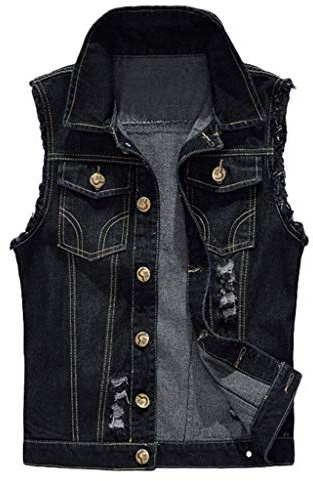 Bikerväst herr jeans jeansväst herr ärmlös svart fritidsväst sommar motorcykelväst med knappar arbetsväst denim västar revers fiskarväst ledig sommarväst retro sportväst