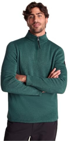 TOG24 Pearson Knitlook Mens Fleece with Ã‚¼ Zip Neck