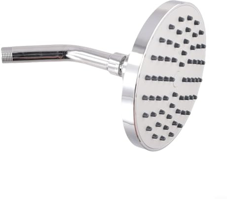 Pomme de douche, haute pression de 15,2 cm, effet pluie chromée, entièrement galvanisé, ensemble de tiges d'extension avec coude
