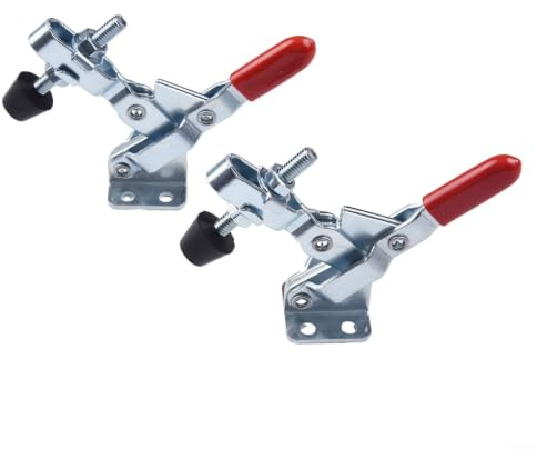 Abrazadera de palanca GH-102B, 2 abrazaderas horizontales de liberación rápida, 100 kg, fuerza de sujeción para carpintería, accesorios, herramientas de taller