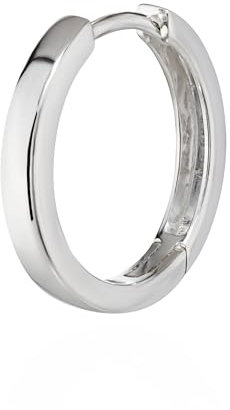 NKlaus Silber Einzel echt 925 Sterlingsilber Klappcreole Quadratisch gerundet 17mm 1913