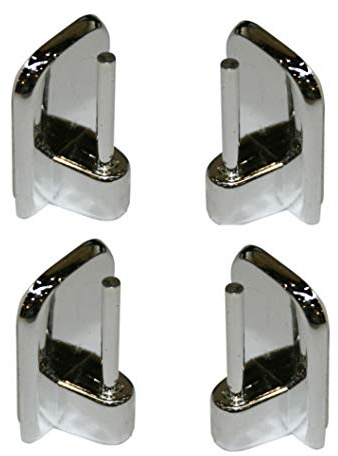 ATELIERS 28 Supports - Crochets adhésifs/Autocollant pour Tringle de vitrage - (Chrome/Argenté Lot de 20)