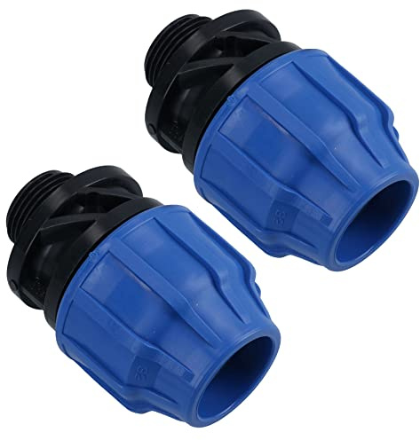 32mm x 1 MDPE Male Adapter Compression Coupling Fitting Water Pipe 2PK