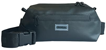 GRÜNBAG Sling Nachhaltige Umhängetasche, Bumbag, Sling Bag, Hochwertege wasserdichte reissverschlüsse, 4L, Schwarz