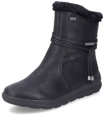 Rieker Damen Ankle Boots Z0070, Frauen Stiefeletten, lose Einlage, wasserabweisend, riekerTEX,Winterstiefeletten,Stiefel,schwarz (00),41 EU / 7.5 UK