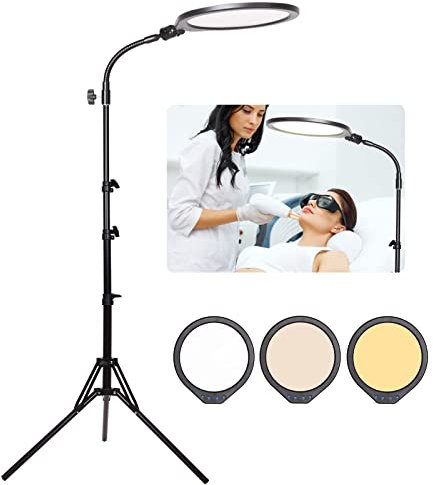 GSKAIWEN 12-Zoll-Flächenleuchte-Ringlicht-Fotografie-Beleuchtung LED-Studio-Panel-Videolicht Bi-Color 3000K-6000K Schlauch, Stativ für Live-Übertragung, YouTube-Videos, Augenbrauen, Tattoos (1 STK)