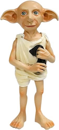 Claofoc Dobby Statue Skulptur Dobby mit Schwarzer Socke Kunstharzfiguren Magische Welt Dobby Puppe Ornamente Sammlermodell Spielzeug Geschenk für Fans