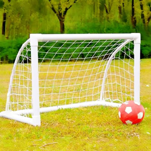 KATARUS Soccer Goal 12x6FT/10x6.5FT/8x6FT/8x5FT/6x4FT Outdoor Soccer Net Goals for Backyard with Weatherproof UPVC Frame & Ground Stakes Portable PVC Soccer Goal Post for Adults & Youth Training