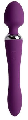 Ann Summers Dual Wand Vibrator, 2-in-1 Vibrator, Rechargeable with 20 Functions for Internal and External Stimulation, Made from Silicone - Adult Sex Toy - Purple