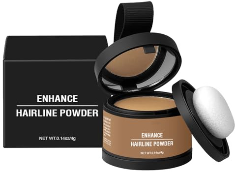 Polvere per attaccatura dei capelli, per donne, Root Cover Up, con applicatore, strumento per ombreggiatura dei capelli, correttore per capelli, copertura grigia per capelli fini e sottili