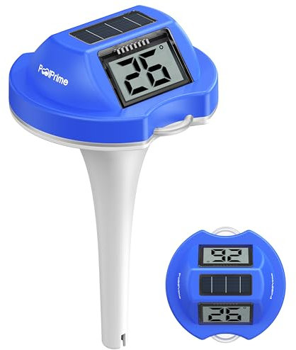 PoolPrime Termometro Piscina a Doppio Schermo, Lettura Facile, Termometro Per Piscina Galleggiante con Display Digitale, Impermeabile IPX7 per Vasche Idromassaggio, Vasche Fredde e Piscine