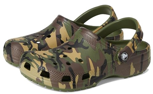 Crocs Unisex-Child Classic Camo Clogs (Little Kid/Big Kid) Army Green/Multi 4 Medium