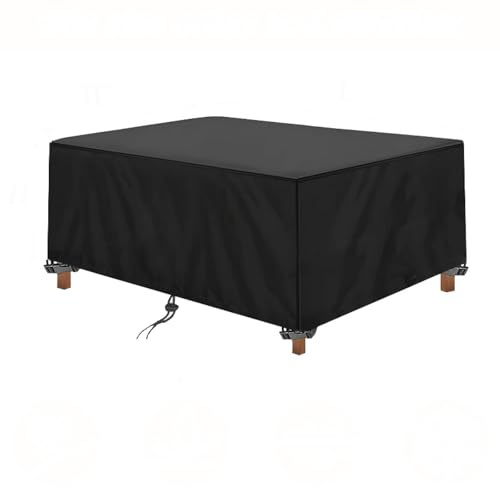 Copertura Impermeabile per Mobili 70 Lunghezz x 35 Larghezza x 25 Altezza/cm Copri Tavolo Da Esterno Impermeabile,Telo Copritavolo Esterno,Copri Tavolo,Copertura Tavolo Giardino Rettangolare Nero