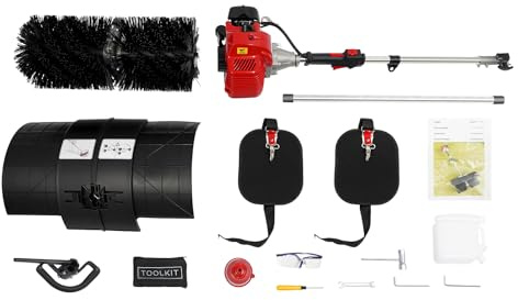 Zalydala Aspirateur à feuilles | Souffleur à feuilles manuel | Souffleur à feuilles avec moteur à essence | 2 temps 52 cc | 2,3 CV | 8500 tr/min | Brosse 20,47 | Réservoir de 33,8 oz | Pour pelouse