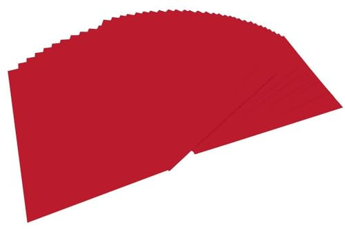 folia 614/50 18 – Fotokartong DIN A4, 300 g/kvm, 50 ark, tegelröd – för pyssel och kreativ design av kort, fönsterbilder och för scrapbooking