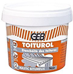 GEB - Toiturol Pâte à base de dérivés bitumeux pour l'étanchéité des toitures Boîte 400 g