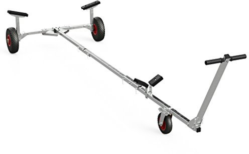 SUPROD Slipwagen Bootswagen Handtrailer faltbar Schlauchbootwagen TR260-L-LU, Luft, Ø 260 mm, schwarz/rot