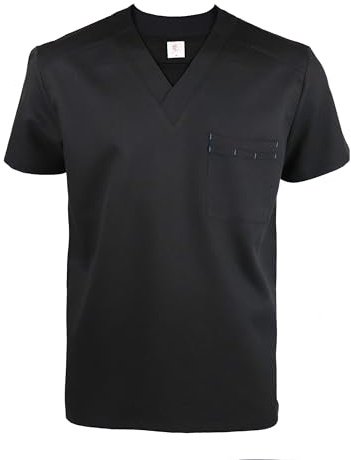 JONATHAN UNIFORM Blouse Medicale Aide Soignante Homme Élastique V Col, Blouse de Travail Poche pour Medecin Dentiste Infirmiere | Stretch Tenue Aide Soignante Professionnelle, Tunique Médicale pour Medecin Dentiste Infirmiere Hôpital Clinique Pharmacie