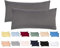 Livessa 2er Set Kissenbezug 40 x 80 cm - Kopfkissenbezug aus%100 Baumwolle Kissenhülle Bügelfrei & Knitterfrei mit Reißverschluss, 40x80cm Pillow Cover, atmungsaktiv, Oeko-Tex Zertifiziert