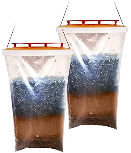 Attrape Mouches Suspendu Attrape Mouches D'extérieur, Attrape-Mouches avec Appât pour La Lutte Contre Les Ravageurs, Attrape-Mouches Tue Jusqu'à 20,000 Mouches pour Jardin Extérieur, Ferme, Écurie