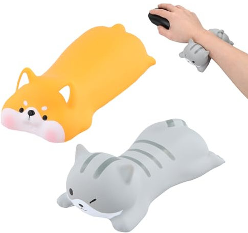 2 Stück Tastatur Handballenauflage Ergonomisch Handgelenkstütze Pad Maus Handgelenkauflage Handgelenkschutz Handgelenk-Kissenstütze Niedlich Handgelenkpolster für das Schulbüro zu Hause (B)
