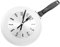 LIFKOME 2 Sätze Pfanne Wanduhr Nicht tickende Uhr Kinderzimmerdekoration Wohnkultur Digitale Wanduhr Pfannenförmige Wanduhr Bratpfanne hängende Uhr Metall schmücken Rom 3D