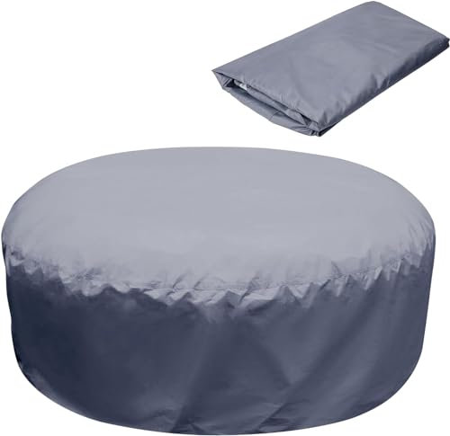 190×70CM Round Hot Tub Cover - 4 Persons Hot Tub Cover - Full Coverage Hot Tub Covers Replacement -UV Resistant, Portable Overall Spa Safety Protector for Outdoor Hot Tubs