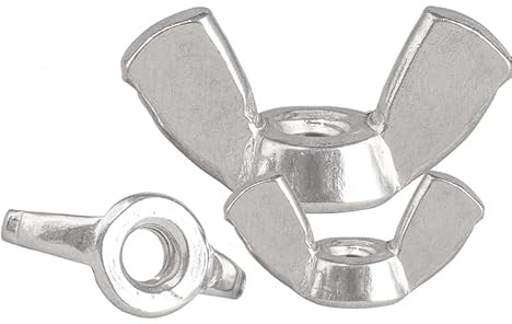 M6 Wing Nuts,304 Stainless Steel Wing Nuts Fasteners Parts Butterfly Nut,Hand Twist Secure Fasteners,20Pcs