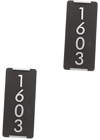 OSALADI 2pcs Unique 3D Address Numbers Weatherproof Address Plaques Acrylic Signs