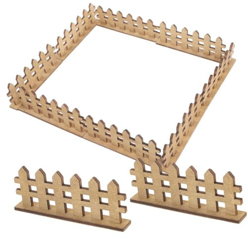 Toyvian 12piezas Valla De Madera Miniatura Piquete De Madera para Jardín De Hadas Casa De Muñecas Macetas Accesorios para Miniaturas Decoración para Jardín De Hadas