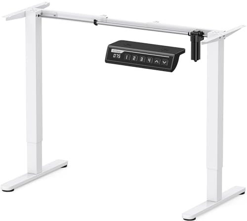 ErGear Estructura de Escritorio Ajustable Memoria de Altura en 4 Posiciones,con Patas Ajustables y una Base ergonómica para Escritorio de pie