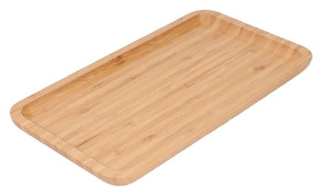 Eujgoov Plateau de vanité de Salle de Bain Organisateur en Bambou Rangement élégant pour Articles de Toilette et Plateau Décoratif pour Comptoir de Salle de Bain