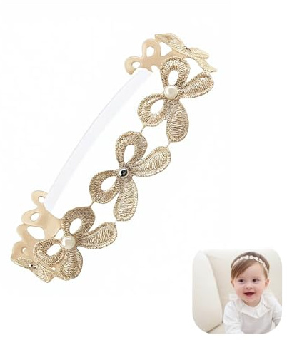 Baby Haarband Schmetterlinge Stirnband Mädchen - Weich Baby Hairband, Dehnbare Haarschmuck, Elastische Haarbänder, Süße Kopfbedeckung für Kinder Kleinkinder, Babygeschenke für Neugeborene, Weiß