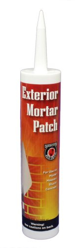 Meeco's Red Devil 125 Exterior Mortar Patch - Masonry Repair Compound for Mortar, Stucco, Concrete & Brick Cracks - Long-Lasting Weather-Resistant Seal (10.3 fl oz Cartridge) - Made in the USA
