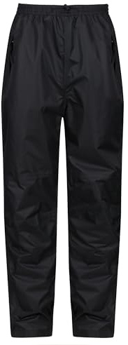 Regatta mens Regatta Mens Linton Waterproof Breathable Overtrousers Black L - Waist 36 (92cm)