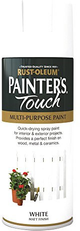 Rust-Oleum AE0040024E8 400ml Painter's Touch Spray Paint - Matt White - Packaging may vary