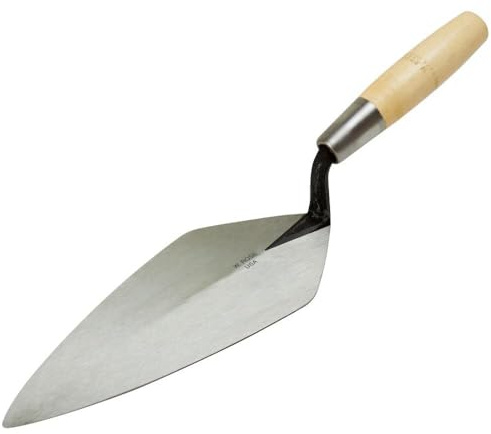 Kraft Tool RO116-10 10 Narrow London Brick Trowel with 6 Wood Handle