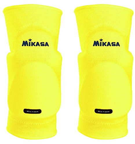 Mikasa Kobe - Ginocchiere Senior, Unisex, Taglia unica, Giallo neon