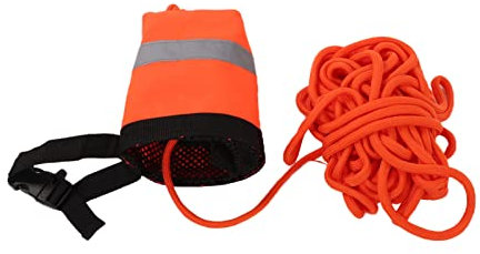 Alomejor Bolsa De Tiro De Cuerda Flotante De Agua para Deportes Acuáticos con Cuerda Arrojable Reflectante, Línea De Lanzamiento Flotante(15M)