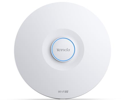 Tenda BE5010 Punto di accesso WiFi 7 con 2 porte (1x porta PoE+ 2.5G e 1x porta Gigabit, 802.11be Dualband, sicurezza WPA3, più SSID, gestione tramite app/cloud o locale, incluso alimentatore) (i36)