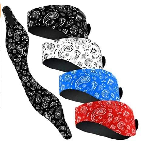 Schwimm-Stirnband Erwachsene, 4 Stück Neopren-Schwimm-Ohrband, Schwimm-Haarband, Ohrenschutz, Yoga, Sport, Schweißband