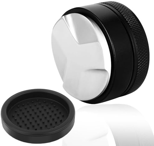 sinzau 51 mm svart kaffedistributör – 304 rostfritt stål espresso nivå för distribution kaffepulver – fördelare jämnt verktyg höjd justerbar för hem kaféer bar kontor restauranger barista