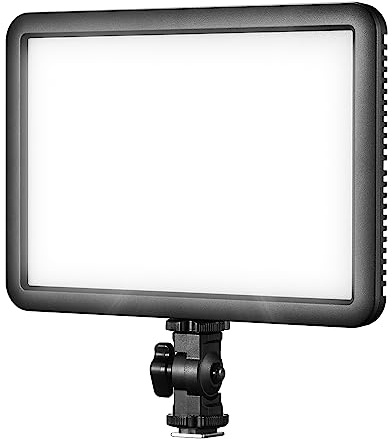 Godox LDP18D LED-videolampa 21 W ljuspanel 5 600 K justerbar ljusstyrka 8 FX-belysningseffekter dubbel strömförsörjning med kall skoadapter för Vlog Live Streaming fotografi