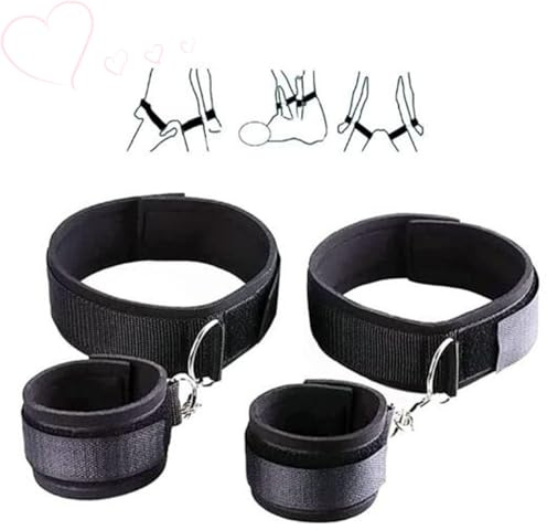 Svart nylon hand- och fotfixeringsrem för yoga ḄḌ&ṢṂ Çọllâr Häñ&dcüf&fš Ṛëṣṭrạịṇtš Set Fë&ṭịšh Kit Ạḍụlṭ Śëẍ ṭóyš F'lịr'ṭ Gạṃẹ Tọy